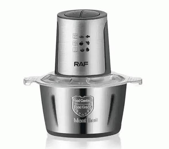 RAF 1000W Electric Food Processor & Chopper – 2L Stainless Steel Bowl Hover Image