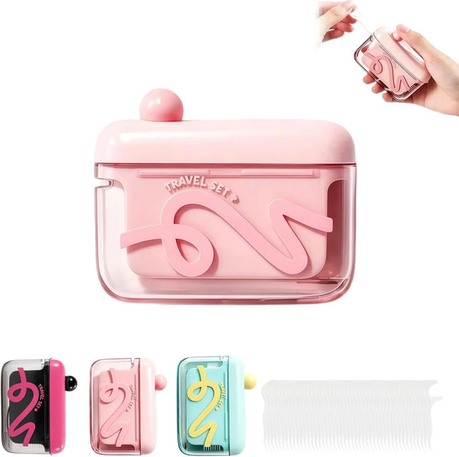 Portable Automatic Toothpick Dispenser with Travel Case – Pocket Size Hover Image